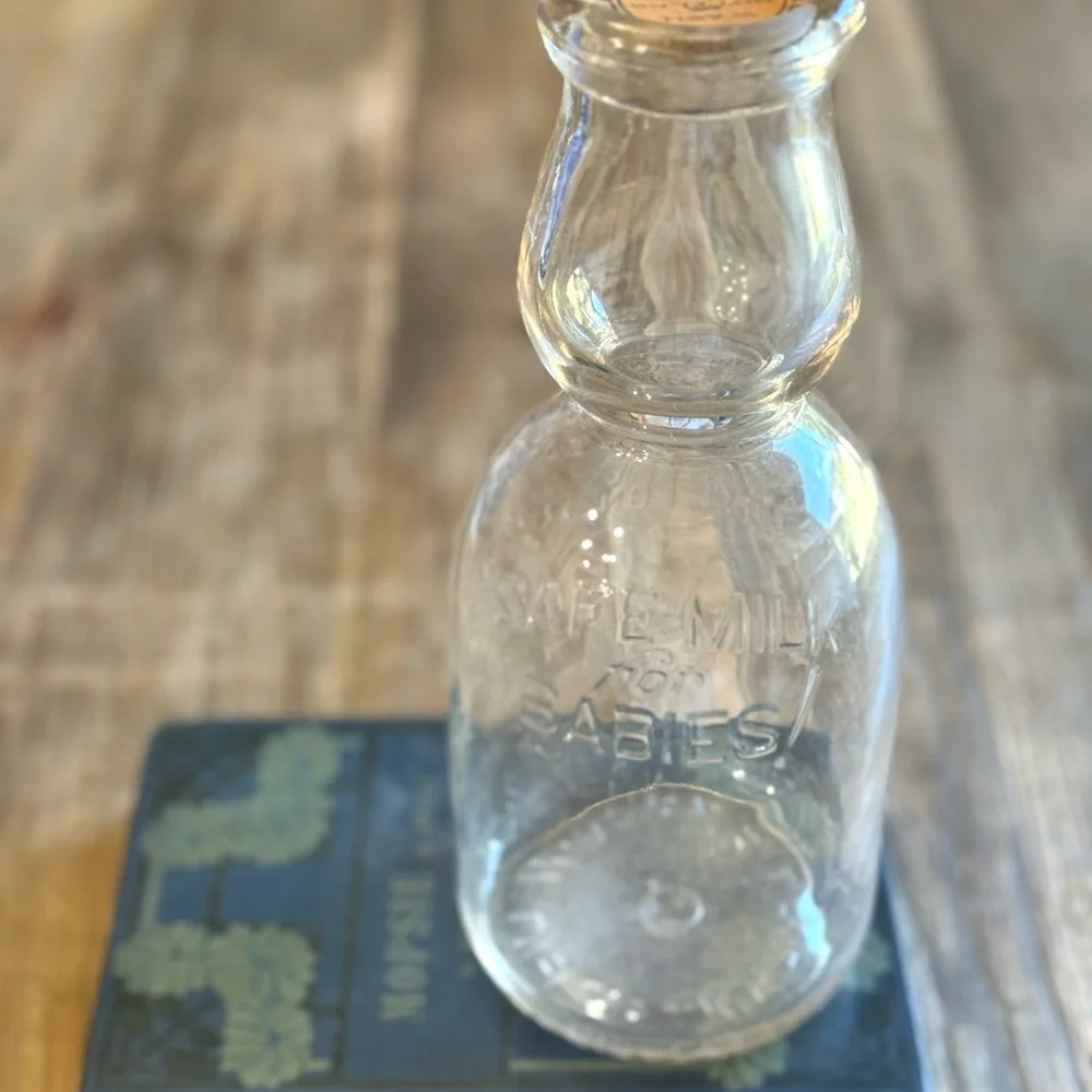Vintage Clear Glass Baby Bottle